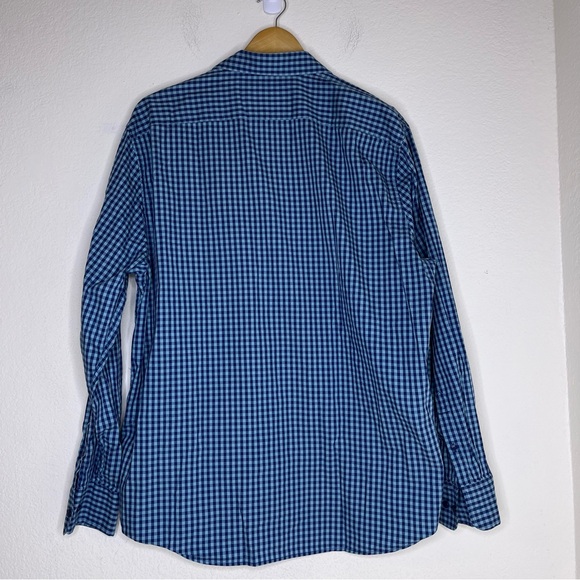 Twillory Untuckable Blue Gingham Single Breast Pocket Long‎ Sleeve XXL - Picture 2 of 10